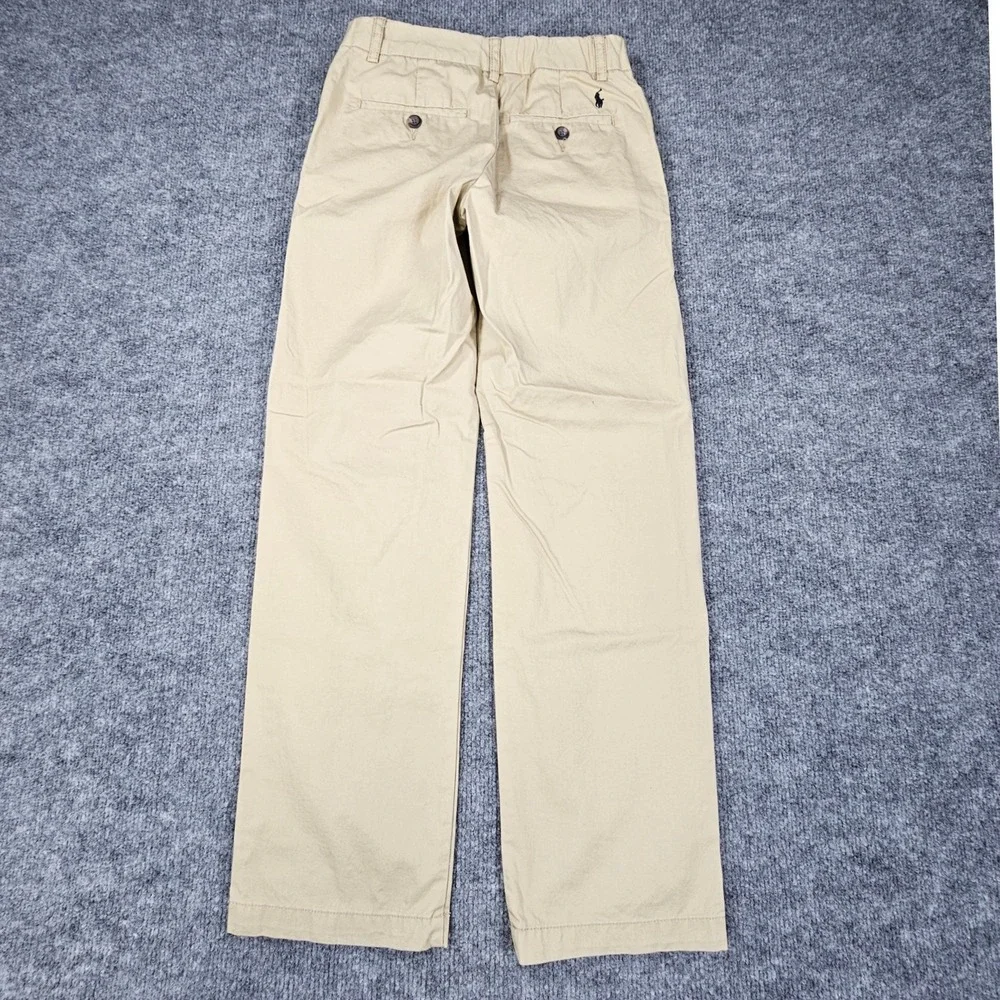 Polo Ralph Lauren Boys Size 10 Beige Khaki Chino Pants Embroidered Pony Logo